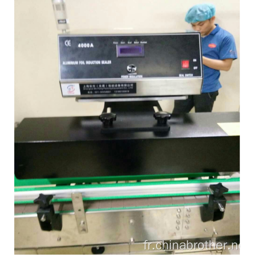 Machine de scellant à induction de chaleur à bouteille en verre en plastique automatique